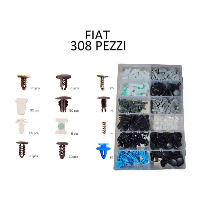 299 Clips plastica Push Pin rivetto Trim clip porta pannello Fasteners