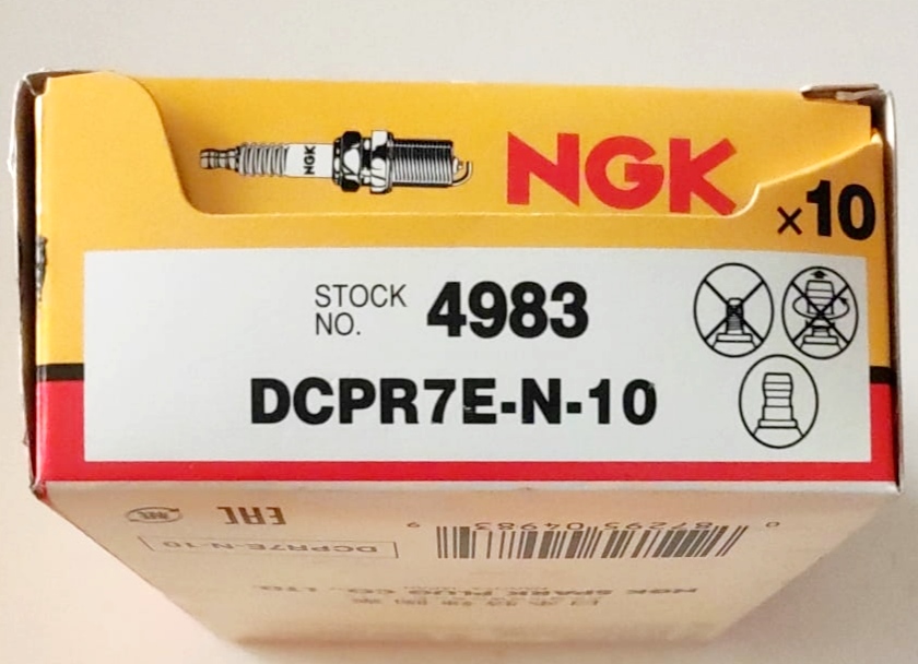 10 PEZZI Candela Accensione NGK 4983  DCPR7E-N-10 